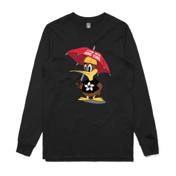 Kiwis stand with Hong Kong - Mens Base Longsleeve Tee Thumbnail