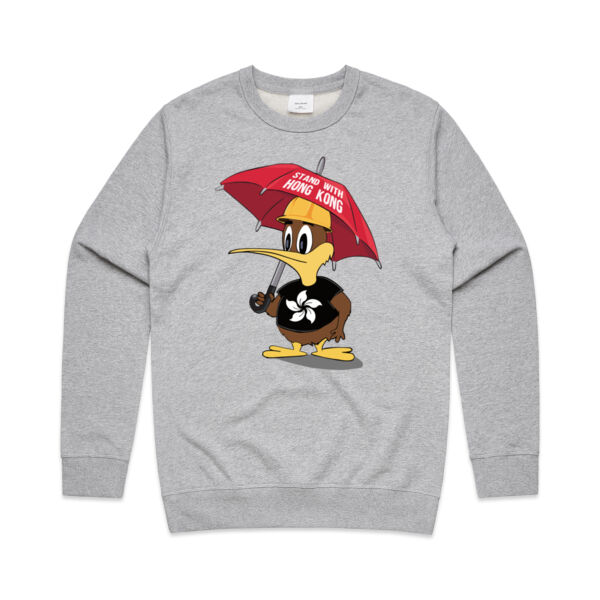 Kiwis stand with Hong Kong - Mens Premium Crew - Mens Premium Crew Thumbnail